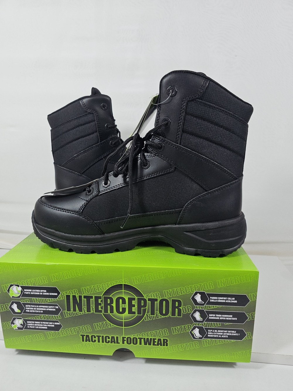 NIB Interceptor Force 2.0 Steel Safety Toe Work Boots - Size 9.5 Wide